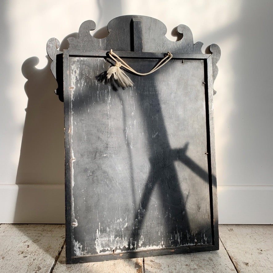 Napoleon III Black Chinoiserie Mirror from the estate of Jules Verne