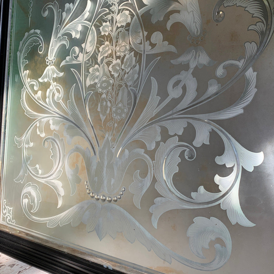 Exceptional late 19th Century Etched & Bevelled pub mirror