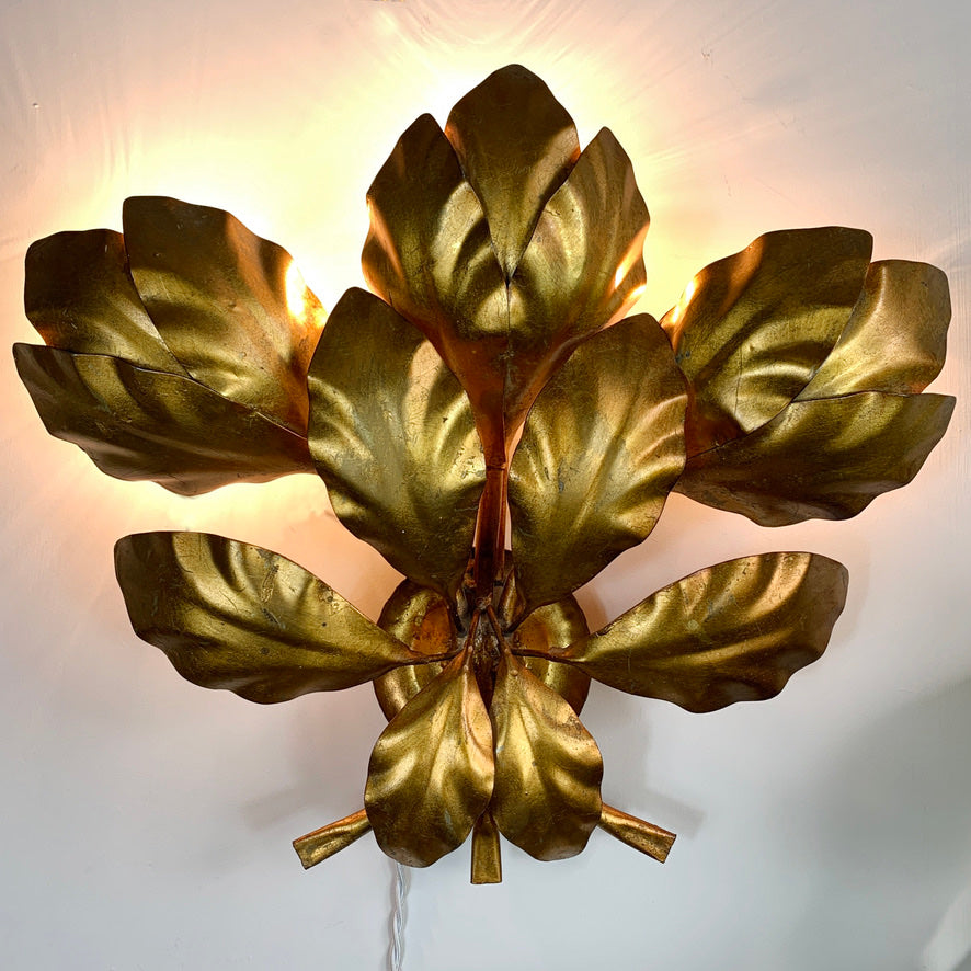 Hans Kogl Gold Leaf Wall Light
