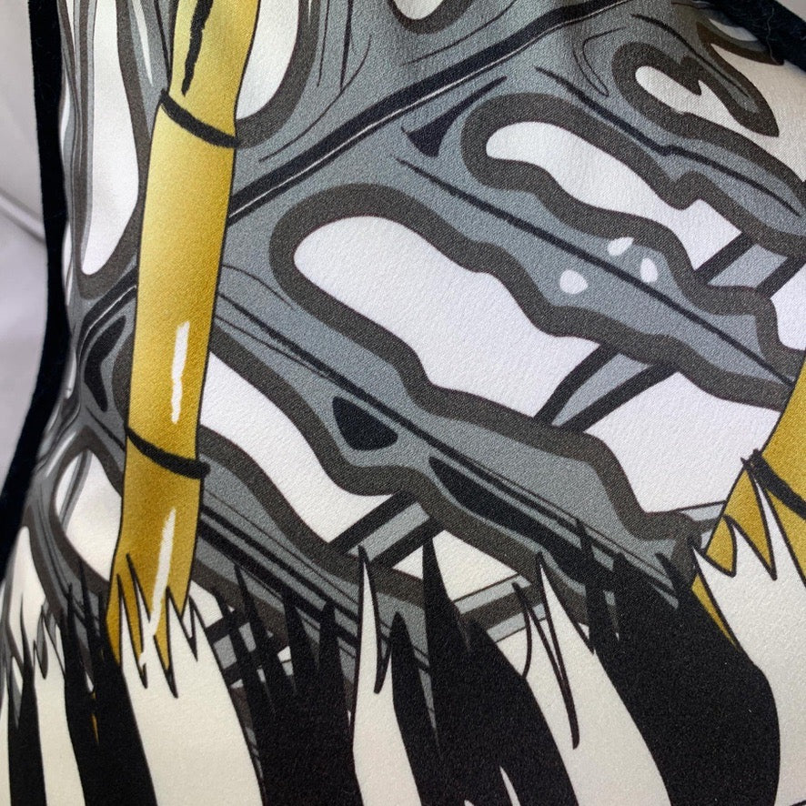 The Tropics Collection 'Zebra' Luxury Silk Cushion