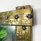 Mid-Century Gold Riveted Brass Brutalist Mirror