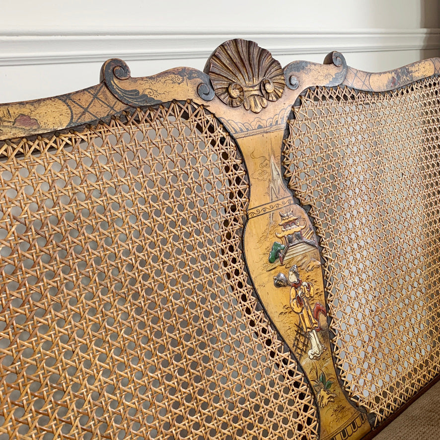 English Late Victorian Gilt Chinoiserie Bergere Suite