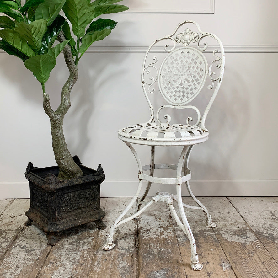 19th Century White Lions Paw Arras Orangery Chair