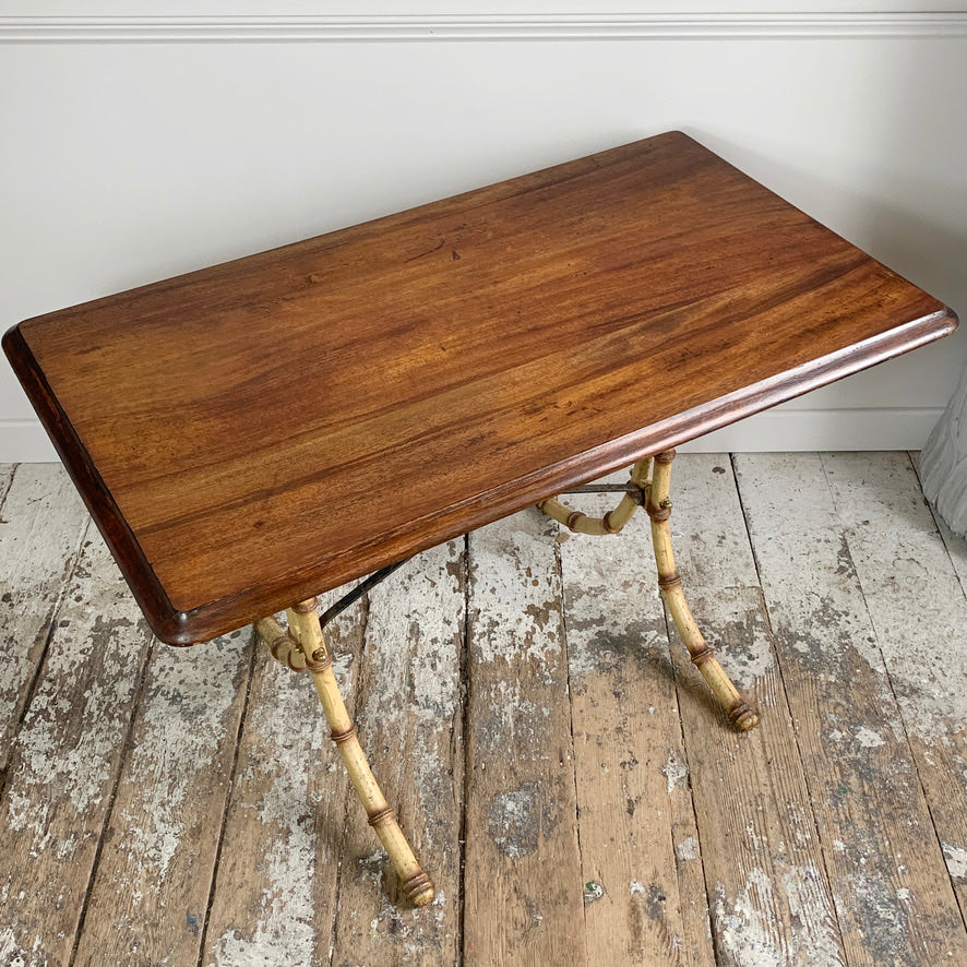 English Faux Bamboo Table 20th Century