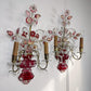 Pair of Maison Bagues Red Wall Sconces Circa 1910