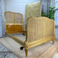 Giltwood Bergere Cane Bed Maple and Co of England Circa 1900