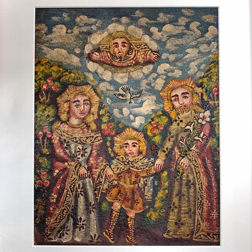 Cuzco School Oil Painting on Canvas of the Holy Family