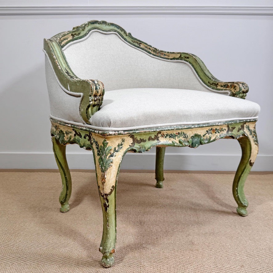Antique Painted Venetian Chair Circa 1820