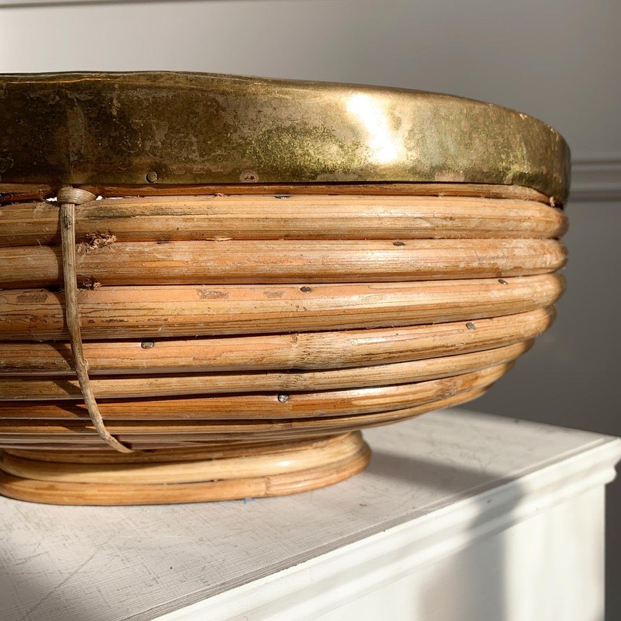 Gabriella Crespi Style Pencil Reed Banded Bowl