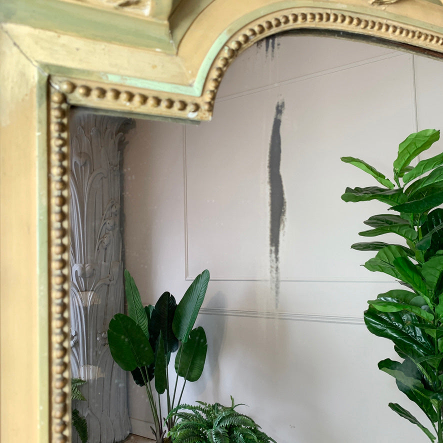 French 19th Century Large Crested Chateau Mirror