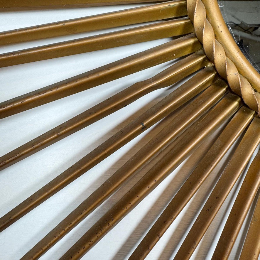 Large Chaty Vallauris Vintage Sunburst Mirror 1950
