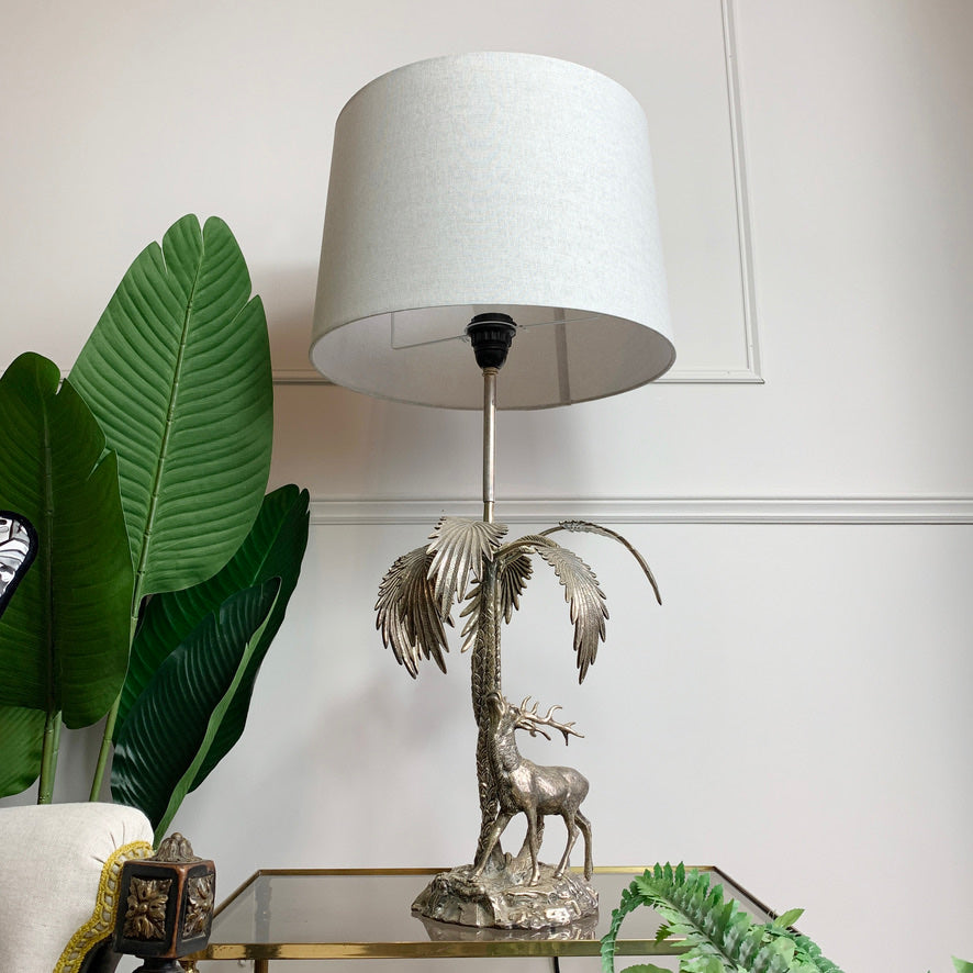 Valenti Stag Silver Table Lamp 1970's