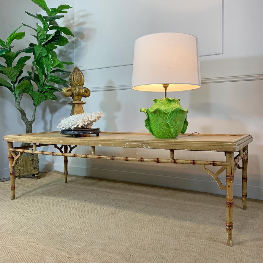 Early 20th Century Painted Faux Bamboo Chippendale Style Centre Table