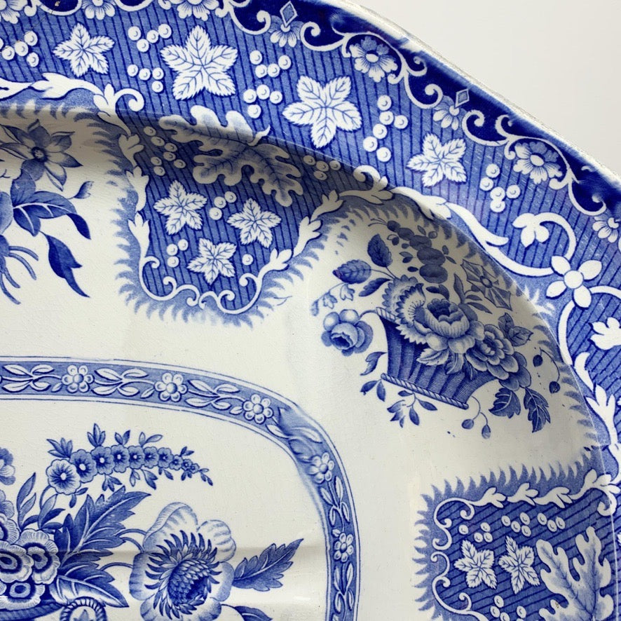 Copeland & Garrett Late Spode Blue and White Filigree Pattern Platter