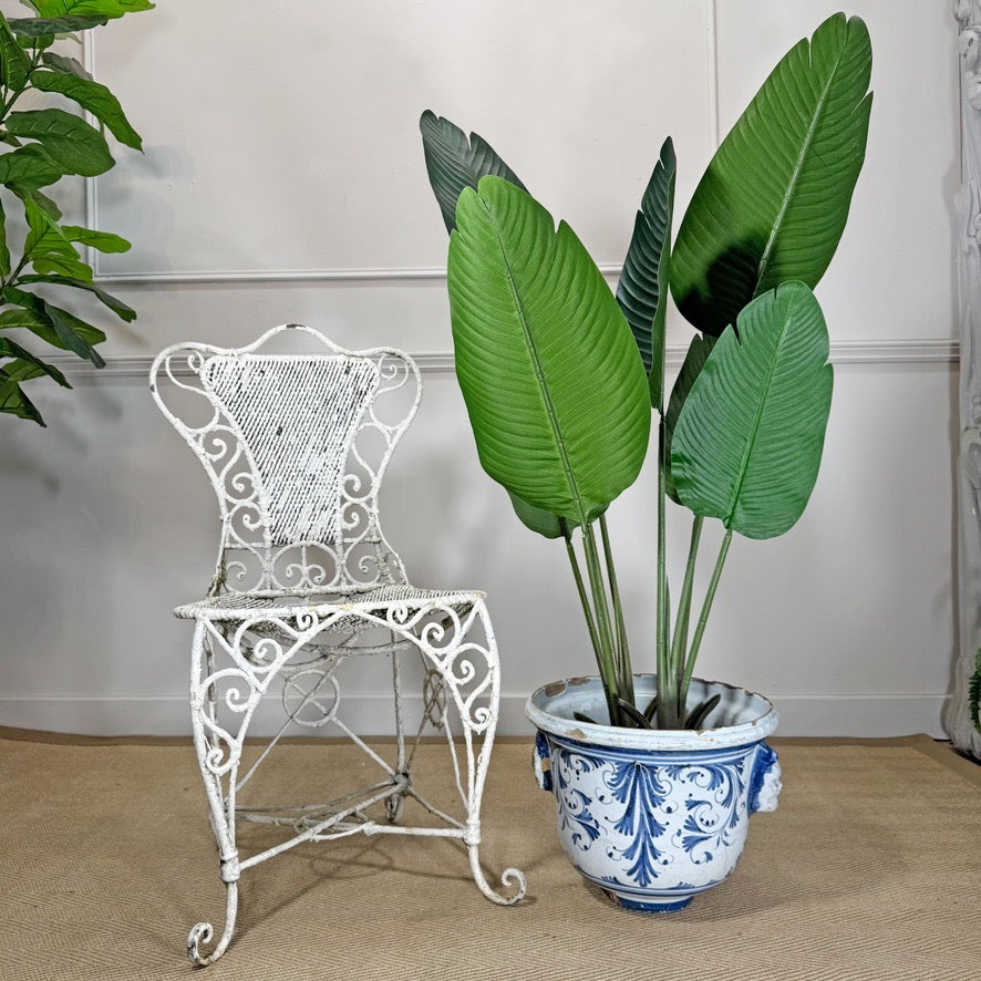 18th Century Blue and White French Cachepot probably Nevers