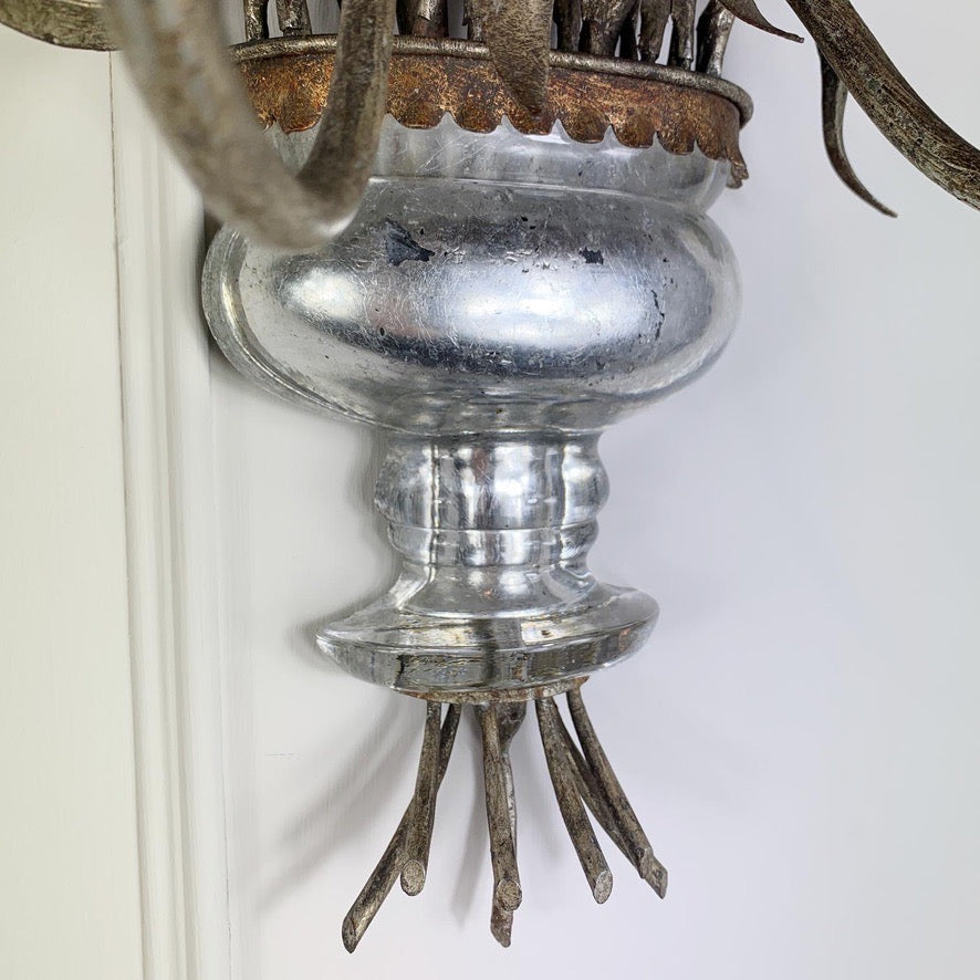 Pair of Maison Bagues Gilt Crystal Wall Lights
