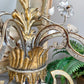 Monumental Gilt Iron and Murano Crystal Banci Firenze Wall Light