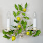 Pair of Amalfi Tole Lemon Wall Lights Italy 1950's
