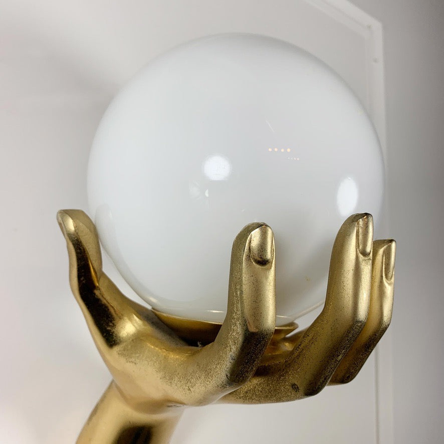 Maison Arlus Gilt Gold Bronze Hand Wall Sconce France 1970's