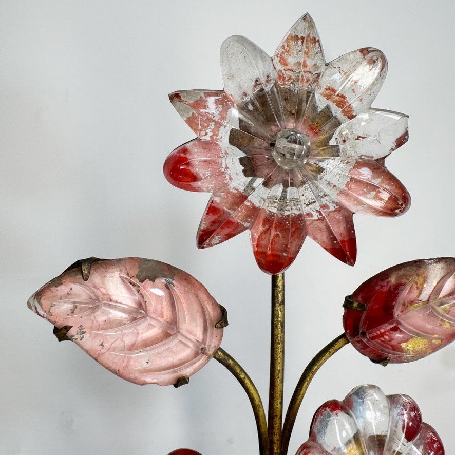 Pair of Maison Bagues Red Wall Sconces Circa 1910