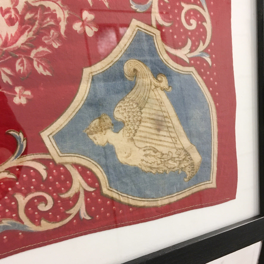 King Edward VII Coronation June 1902 Framed Red Scarf