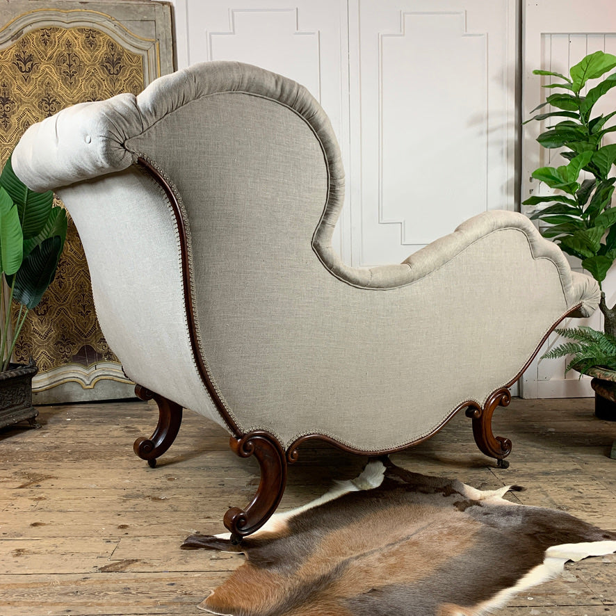 Rococo Revival John Henry Belter Meridienne/Recamier
