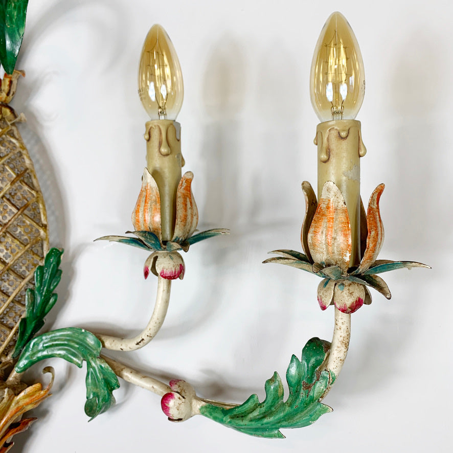 Large 1940's Pineapple Wall Light
