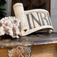Carved Wood Religious INRI Scroll 18th Century