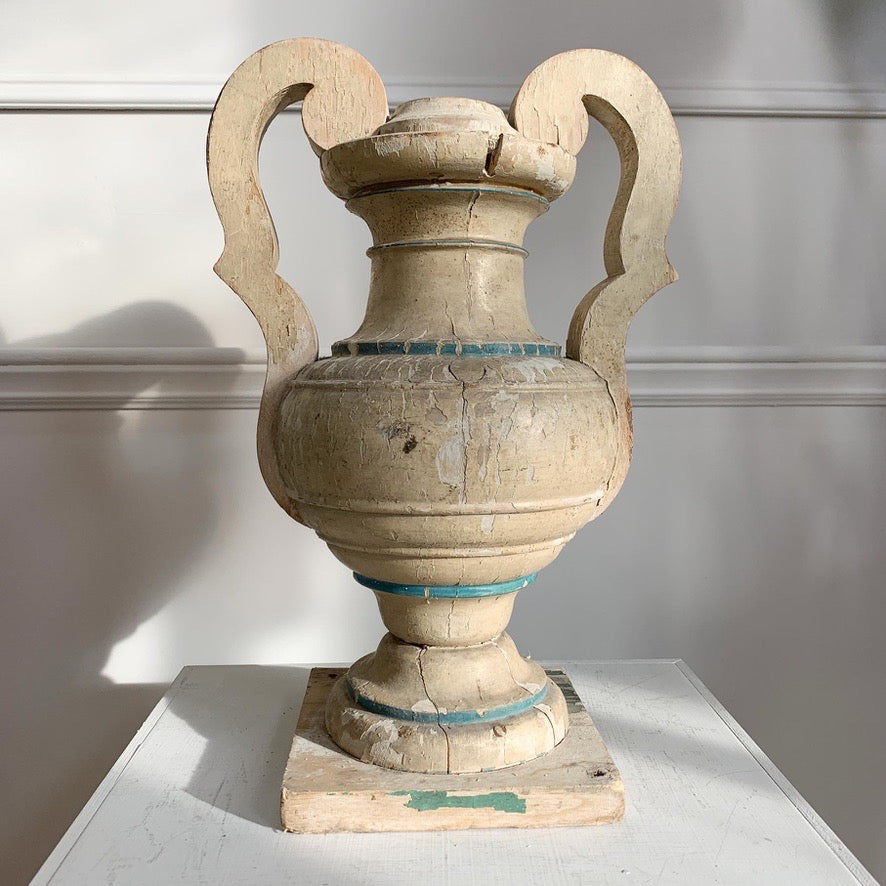 18th Century Wood and Gesso Altar Vase