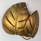 Maison Jansen Gold Monstera Double Leaf Wall Lights 1970's