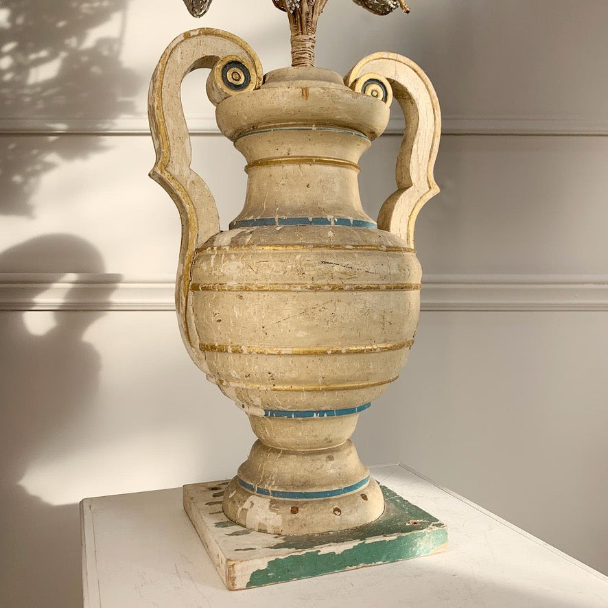 18th Century Pearl and Murano Glass Bead Altar Palmetti and Urn