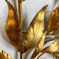 Monumental Gold Hans Kogl Leaf Wall Sconce, 1970's