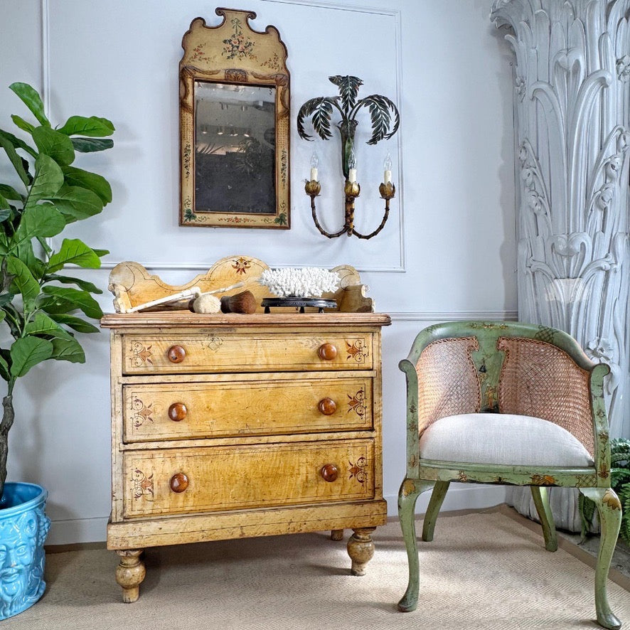Antique Painted Chest Of Drawers Circa 1850