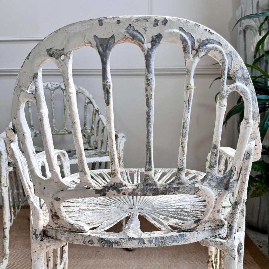Mid Century Faux Bamboo Garden Chairs Brazil 1970