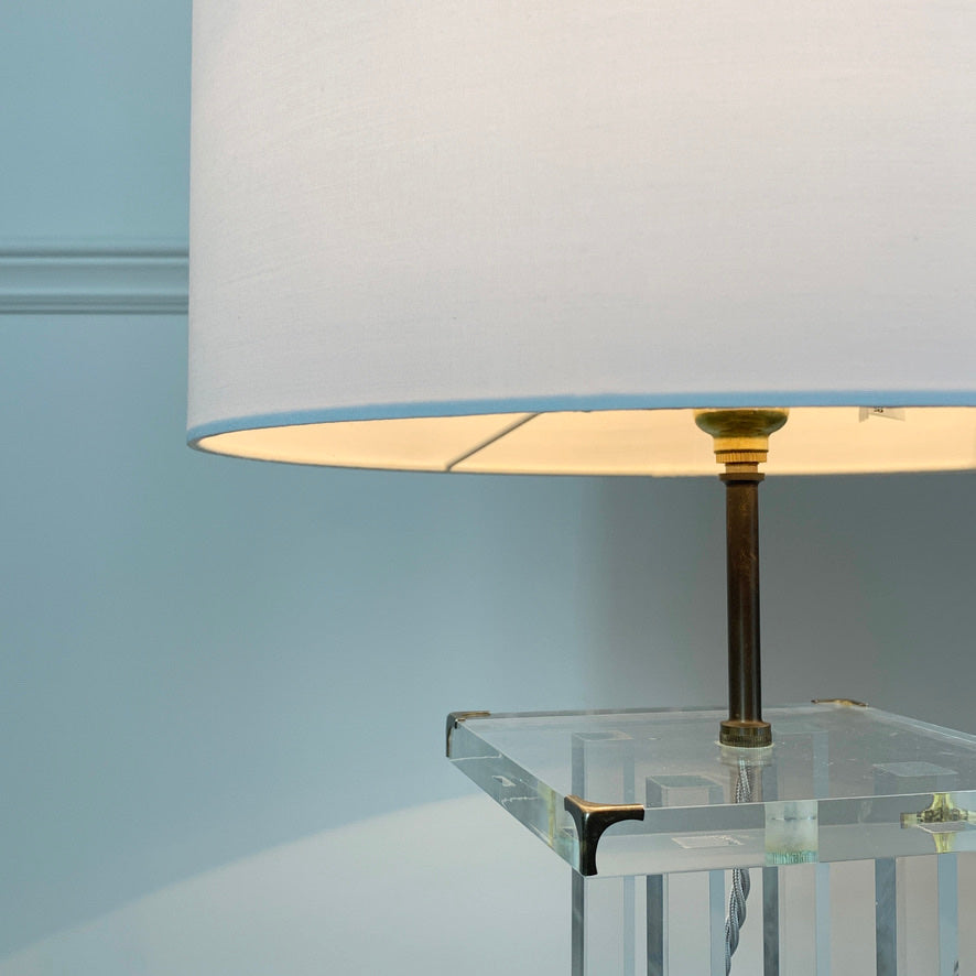 David Lange for Roche Bobois Lucite Table Lamp
