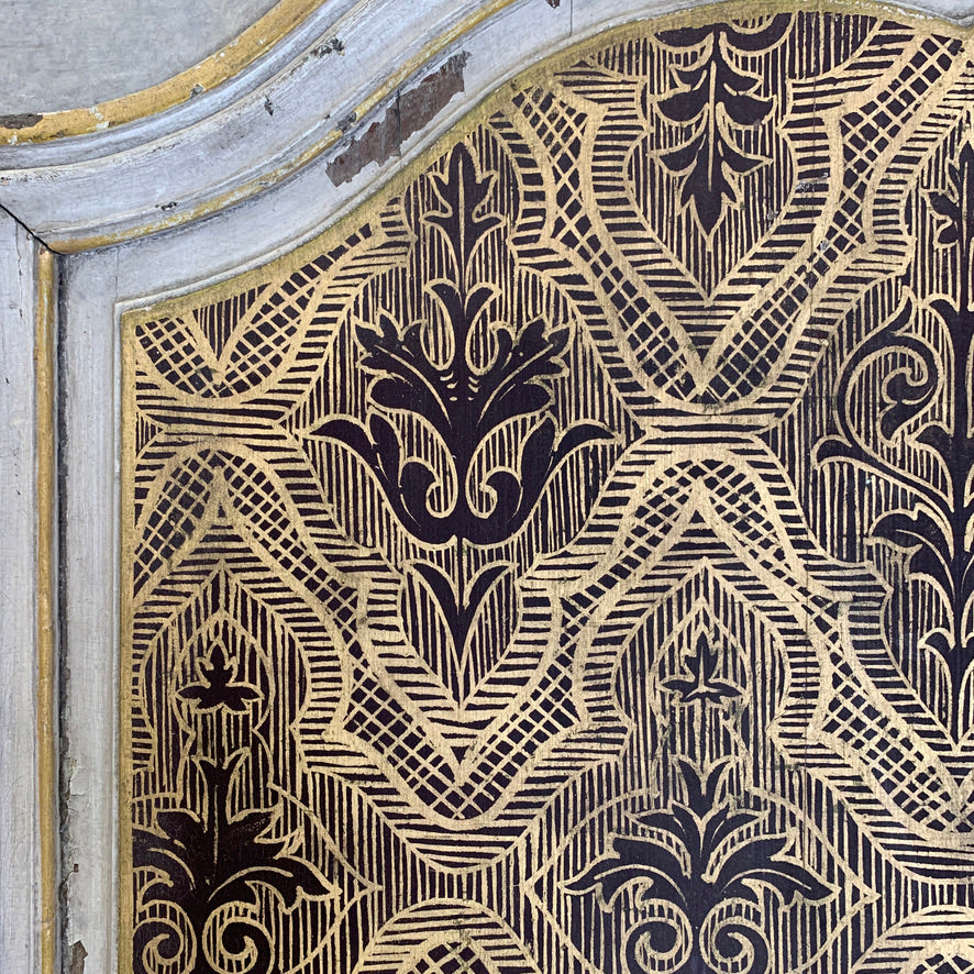 17th C Italian Hand Painted Gilt Chapel Panel