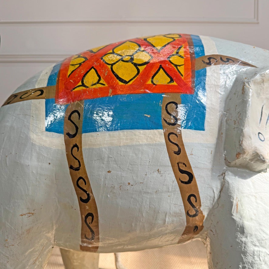 Large Folk Art Papier Mache Elephant
