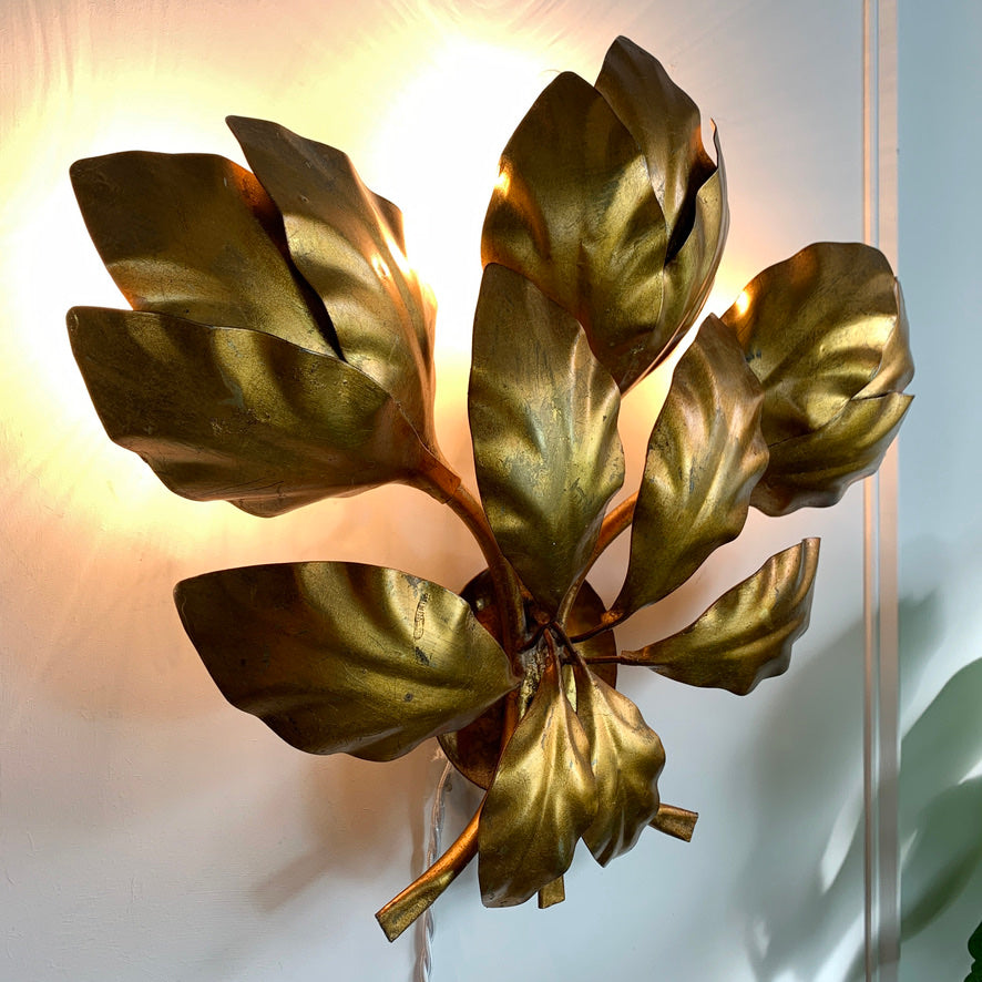 Hans Kogl Gold Leaf Wall Light