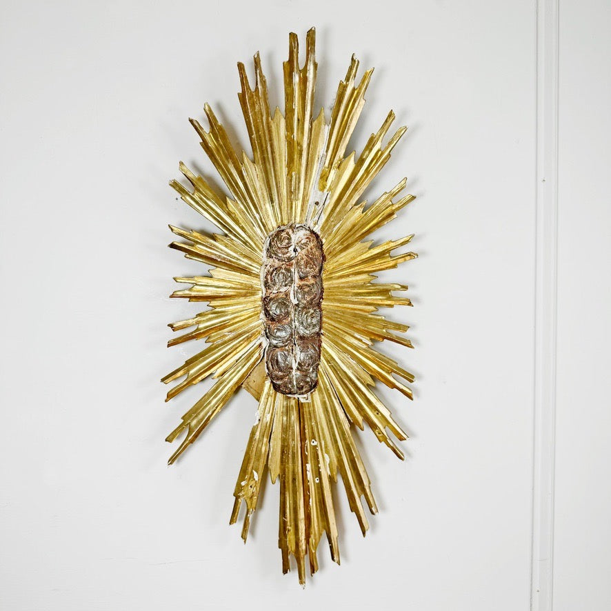 Antique Water Gilded Sunburst 18th Century