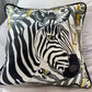 The Tropics Collection 'Zebra' Luxury Silk Cushion