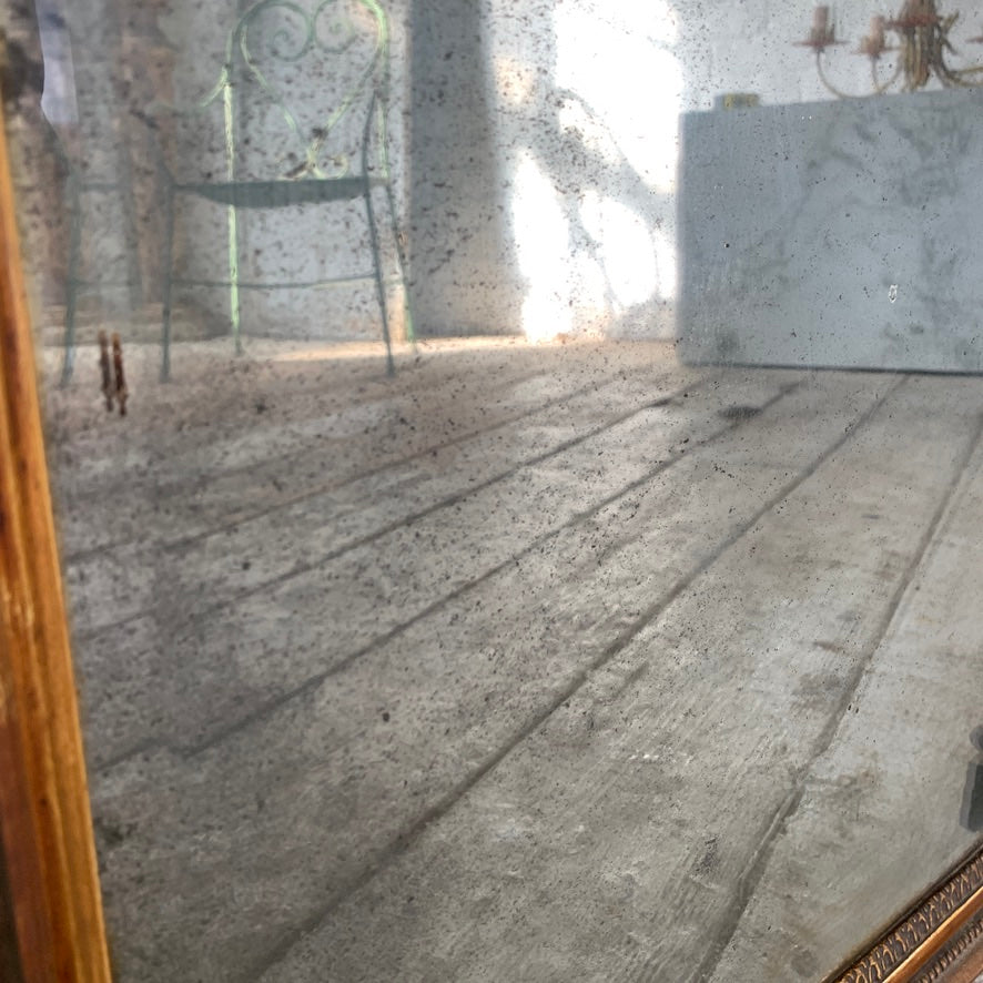 Antique Gilt Empire Trumeau Mirror