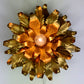 Large Gold Toleware Italian Flower Light 1960's