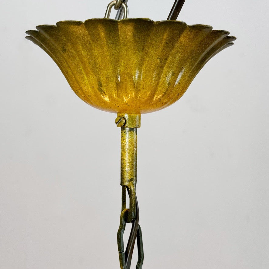1970s Italian Palm Leaf Chandelier