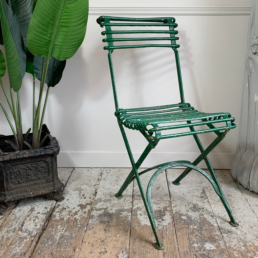Late 19th Century Green Arras Garden Chair