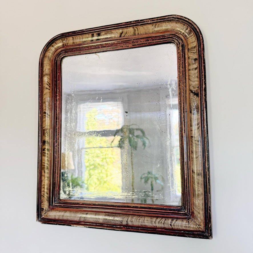 Antique Trompe L'oeil Louis Philippe 'Tiger' Mirror