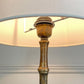 Mid Century Brass Faux Bamboo Table Lamp