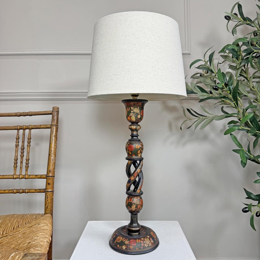 Large Antique Kashmiri Table Lamp