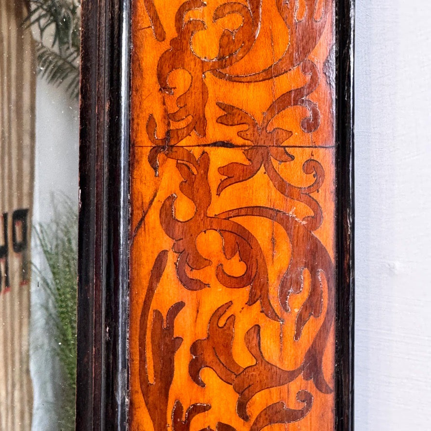 William and Mary Walnut and Seaweed Marquetry Mirror Circa 1690