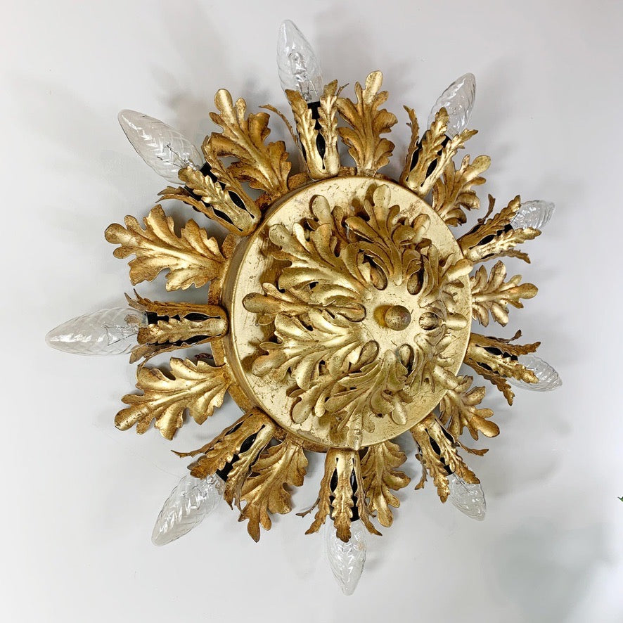 Banci Firenze 1950's Gold Flush Light