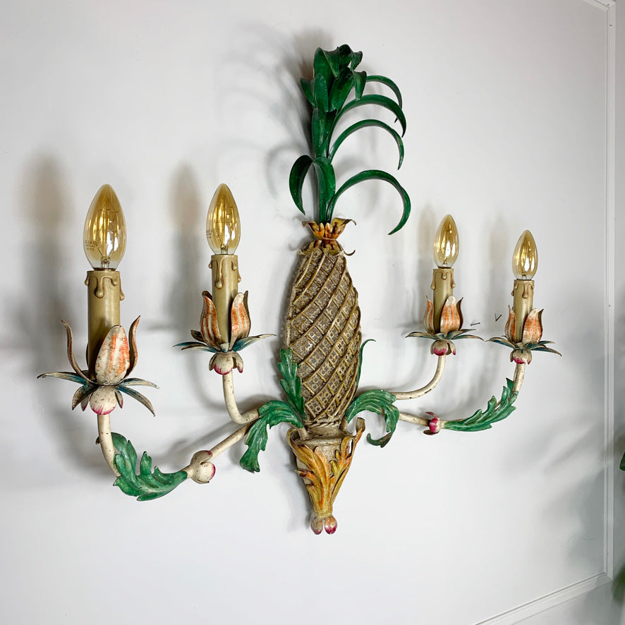 Large 1940's Pineapple Wall Light